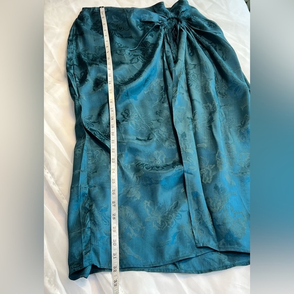 NWT Band of the Free Celene Deep Teal Jacquard Layered Midi Skirt Size Small - Picture 5 of 9